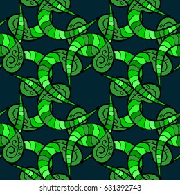 Bag design. Hand-drawn vector mandala with colored abstract pattern on a blue background.