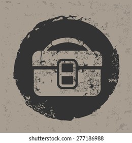 Bag design on old background,grunge vector
