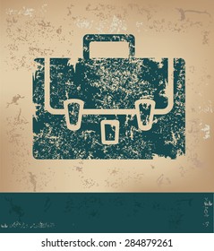 Bag design on old paper background,grunge concept,vector