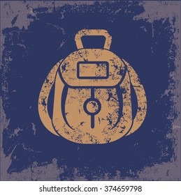 Bag design on old paper background,vector