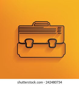 Bag design on yellow background,clean vector