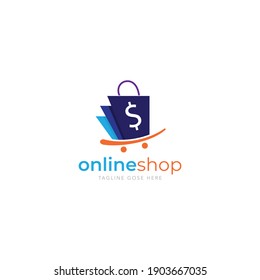 Bag design With Trolley Design Concept Illustration Vector Template, Suitable for Creative Industries, Multimedia, Entertainment, Education, Shops, and related businesses