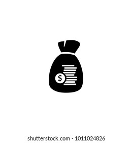 Bag with dollar coins