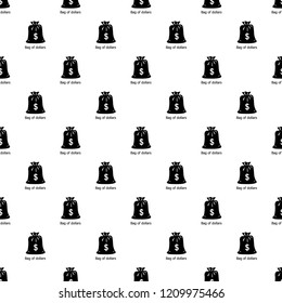 Bag dollar pattern vector seamless repeating for any web design