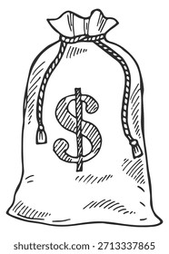 Eine Tasche mit einem Dollarzeichen darauf