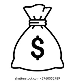 A bag with a dollar sign on it