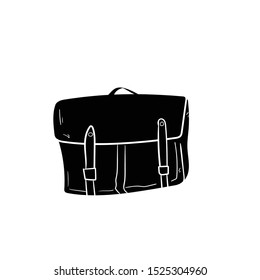 bag doodle icon vector hand drawing 