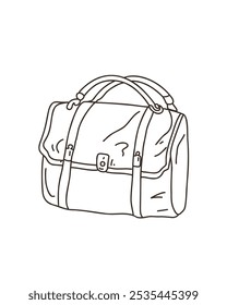  bag in doodle style, drawn in a playful cartoon style, perfect for fashion projects and accessories