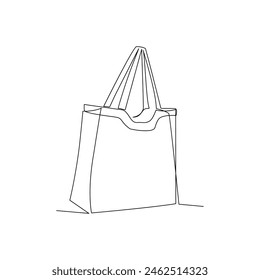 Bolso dibujado en estilo line art