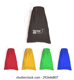 bag with drawstrings, mock-up, packaging for bulk products
