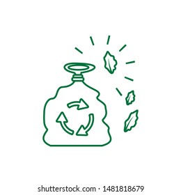 bag eco friendly isolated icon