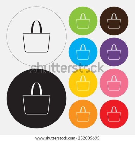 Similar – Image, Stock Photo Reusable cloth bag paper bag and glass bottle