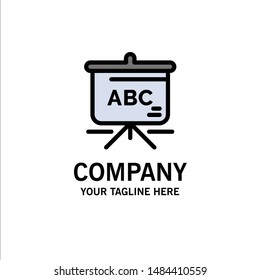 Bag, Education, Schoolbag Business Logo Template. Flat Color. Vector Icon Template background