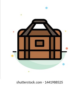 Bag, Equipment, Gym, Sports Abstract Flat Color Icon Template