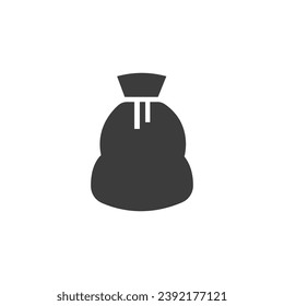 Vector de icono de la granja de bolsos aislado de diseño negro y blanco