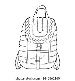 BAG fashion flat sketch template