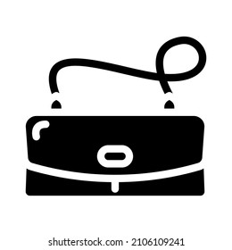bag female accessory glyph icon vector. bag female accessory sign. isolated contour symbol black illustration