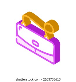 bag female accessory isometric icon vector. bag female accessory sign. isolated symbol illustration