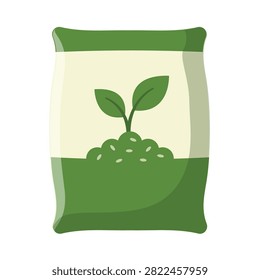 Bag of Fertilizer Clipart Flat Vector Illustration, Logo and Icon