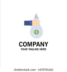 Bag, finance, give, investment, money, offer Flat Color Icon Vector. Vector Icon Template background