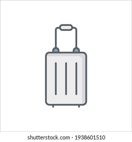 Bag Flat Icon Isolated On White Background