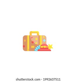 bag Flat Icon Isolated On White Background