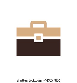 Bag Flat icon and Logo  brown color