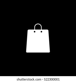 Bag Flat Icon On Black Background
