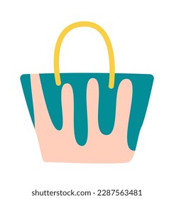 Icono plano de bolsa Elemento abstracto de verano. Ilustración del vector