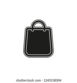 bag flat icon - vector shopping bag. retail store shopping bag