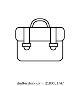 ilustración del logotipo del icono de la bolsa, del contorno plano de la bolsa. conjunto de iconos de educación, escuela y universidad. adecuado para web, diseño, logotipo, aplicación