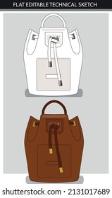 Bag Flat Sketch vector file