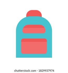 Diseño de iconos de estilo plano de bolsita, Equipaje turismo viajes vacaciones viaje accesorio y tema de vacaciones Ilustración vectorial