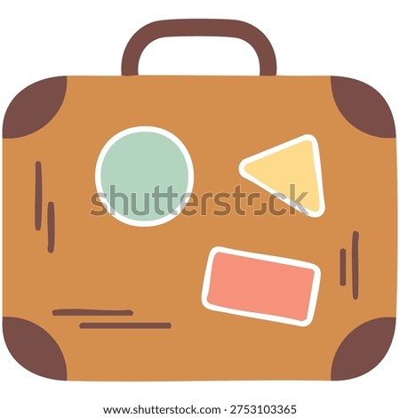 Bag flat style icon design baggage luggage tourism travel theme vector illustration