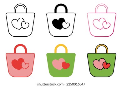 Bag in flat style isolated