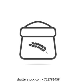 Bag of flour icon vector