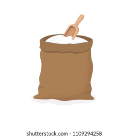 Bag of flour and scoop.