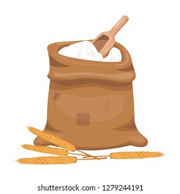 Bag of flour vector design illustration isolated on white background