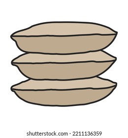 Bag of flour vector icon.Color vector icon isolated on white background bag of flour.