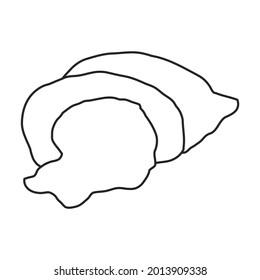 Beutel mit Mehl, Vektorsymbol.Umrisssymbol, isoliert auf weißem Hintergrund, Beutel mit Mehl.