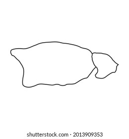 Bolsa del icono del vector de harina.Icono del vector contorno aislado en la bolsa de fondo blanca de harina.