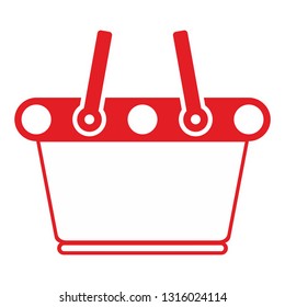 Bag for food. Food basket. Supermarket basket.