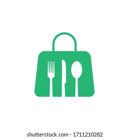 Bag Food Cutlery Symbol Vector