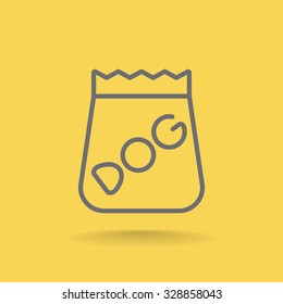 bag of food for pets icon