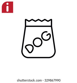 bag of food for pets icon
