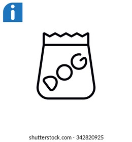 bag of food for pets icon