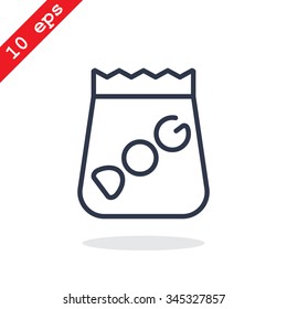 bag of food for pets icon