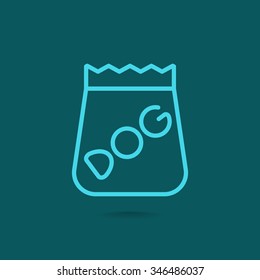 bag of food for pets icon