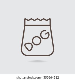bag of food for pets icon