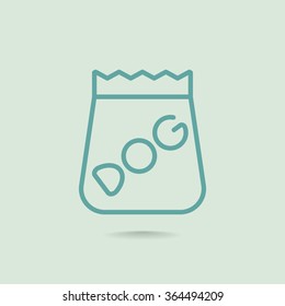 bag of food for pets icon